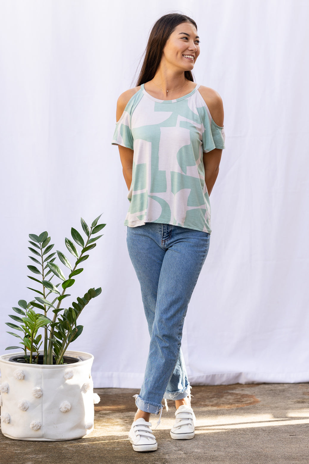 Ten Tomorrow: JENNIFER Cold Shoulder Tee Ten Tomorrow: JENNIFER Cold Shoulder Tee
